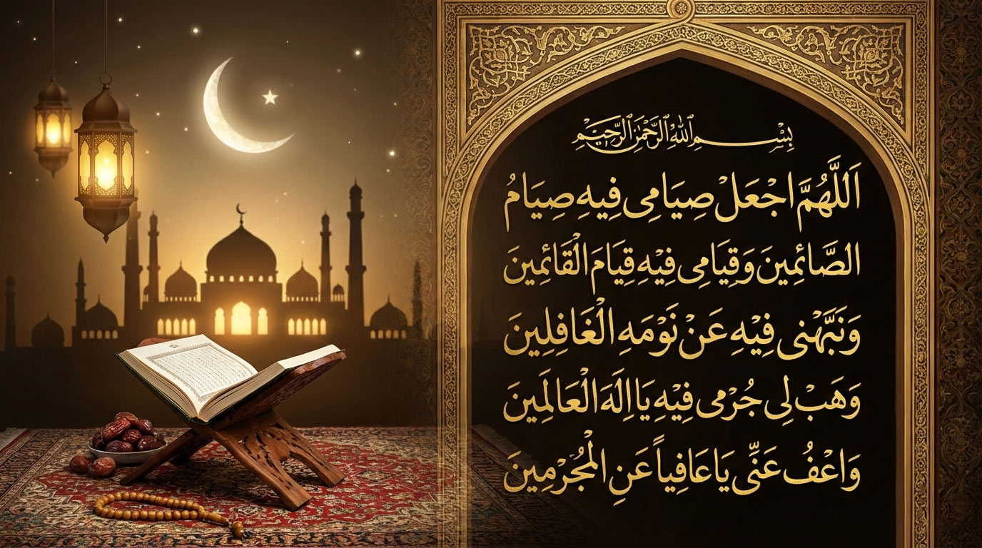 عکس دعای روز اول ماه رمضان