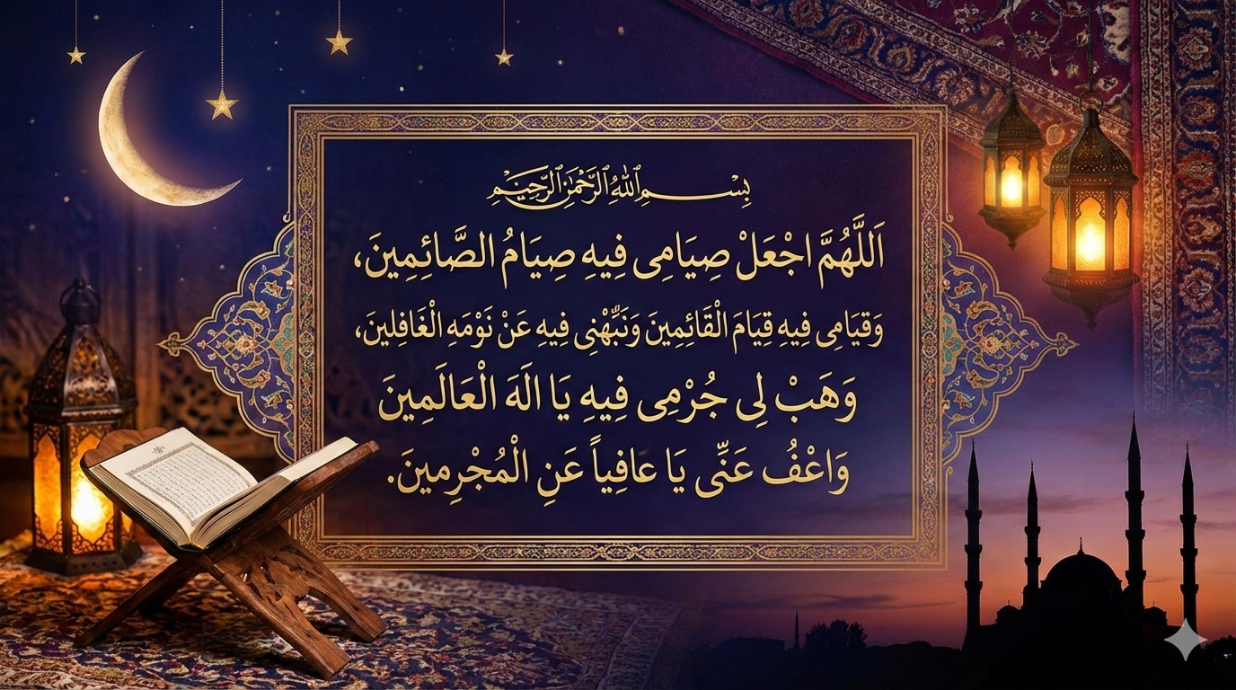 عکس دعای روز اول ماه مبارک رمضان